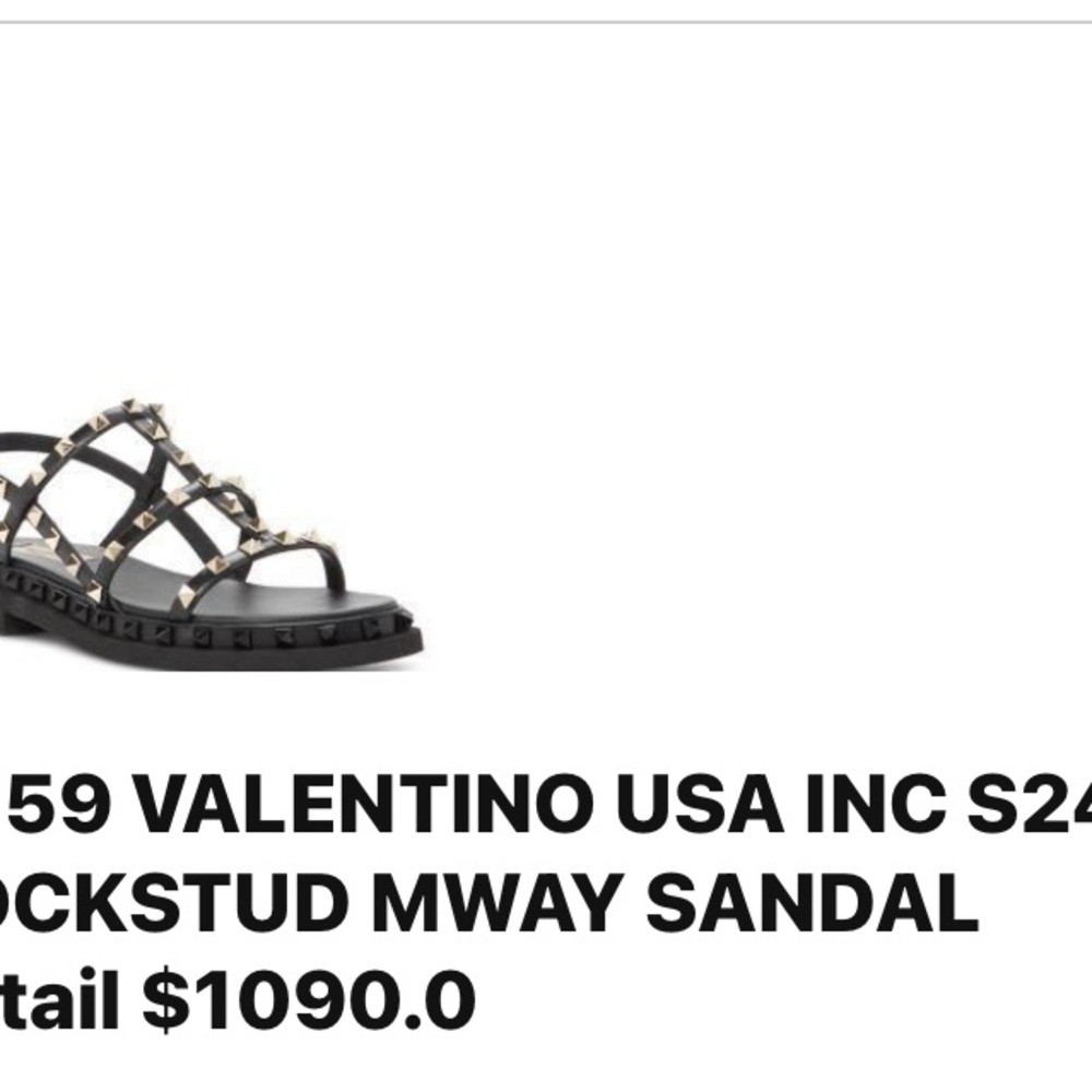 Valentino Black Rockstud Sandals